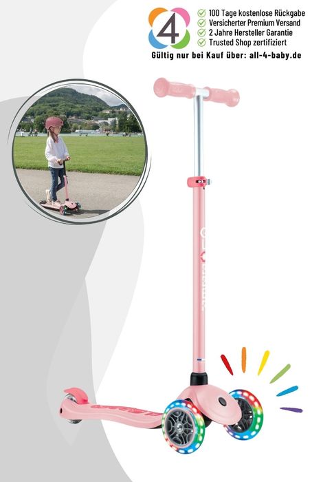 Globber Primo Plus Lights mit Leuchtrollen / 3-Wheels-Scooter