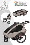 Qeridoo Kidgoo 2 Pro Gen 2 - Kinderfahrradanhänger für 2 Kinder