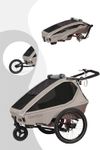 Qeridoo Kidgoo 2 Pro Gen 2 - Kinderfahrradanhänger für 2 Kinder