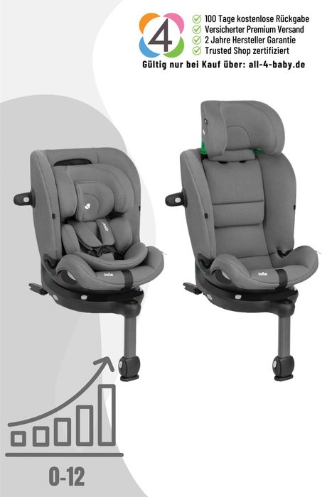 Joie i-Spin 360 max - 4-in-1 drehbarer Kindersitz (40 bis 150 cm)