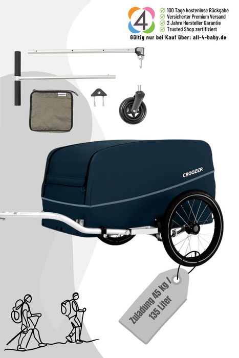 Croozer Cargo Tuure Ride & Wander Bundle Blueberry Blue