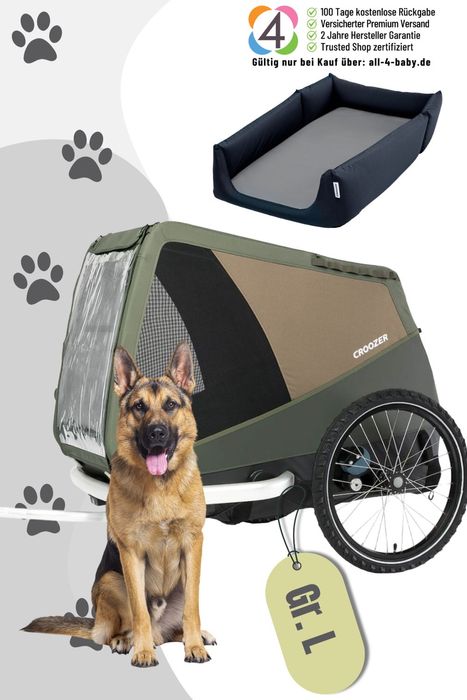 Croozer Dog Mikke Cozy Ride Bundle Moss Green 