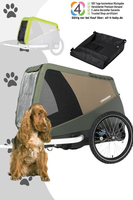 Croozer Dog Mikke Tour Pack Bundle (inkl. Regenverdeck und Packfach)