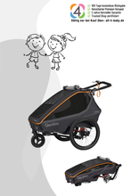 Qeridoo Kidgoo 2 Sport FIDLOCK Edition- Kinderfahrradanhänger für 2 Kinder