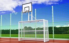 Fussballtor - Bolzplatztor - 3,00 x 2,00 m - mit Basketballaufbau - UNKAPUTTBAR