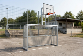 Fussballtor - Bolzplatztor - 3,00 x 2,00 m - mit Basketballaufbau - UNKAPUTTBAR
