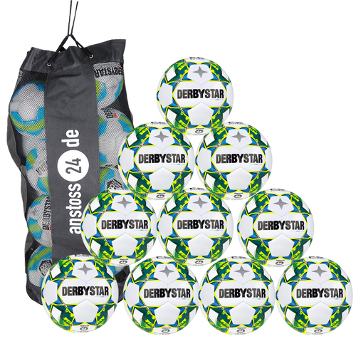 Ballset DERBYSTAR Jugendball - STRATOS LIGHT Futsal inkl. Ballsack