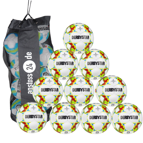 Ballset DERBYSTAR Jugendball - APUS LIGHT Futsal inkl. Ballsack