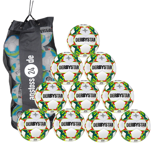 Ballset DERBYSTAR Jugendball - STRATOS S-LIGHT Futsal inkl. Ballsack