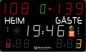 Stramatel Anzeigetafel 452 MB 7000 (Indoor) - 110 m Lesedistanz - FIBA-zertifiziert
