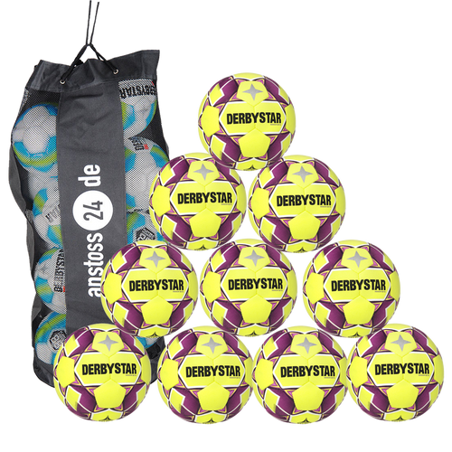 Ballset DERBYSTAR Hallenfußball - INDOOR BETA Trainingsball inkl. Ballsack