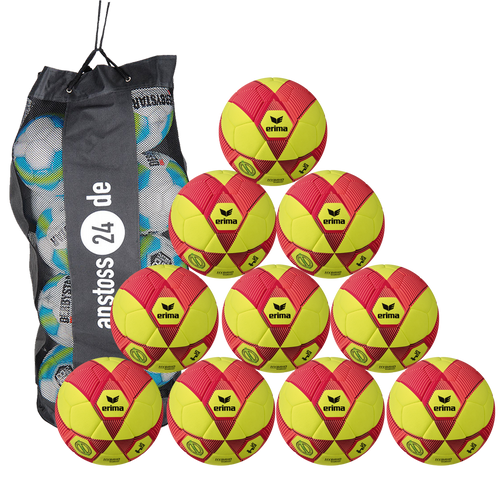 Ballset erima Hallenball - Hybrid Indoor v25 Trainingsball inkl. Ballsack