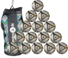 Ballset erima Hybrid Trainingsball - Gold inkl. Ballsack