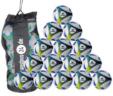 Ballset erima Hybrid Trainingsball - Blau inkl. Ballsack
