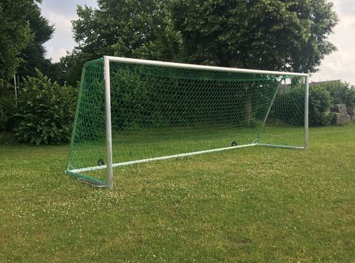 Transportables Fußballtor - Kippsicher - Vollverschweißt - 7,32 x 2,44 m, inkl. Tornetz