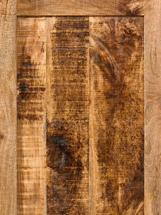 MARBLE Wandschrank mit 1 Glastür Holzmuster Mangoholz mana
