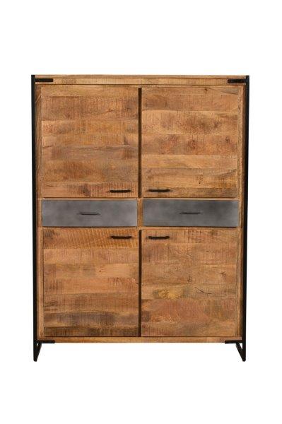 JEPOLO Highboard mit 4 Türen / 2 Schubladen - 4 Einlegeböden Frontansicht des Highboards