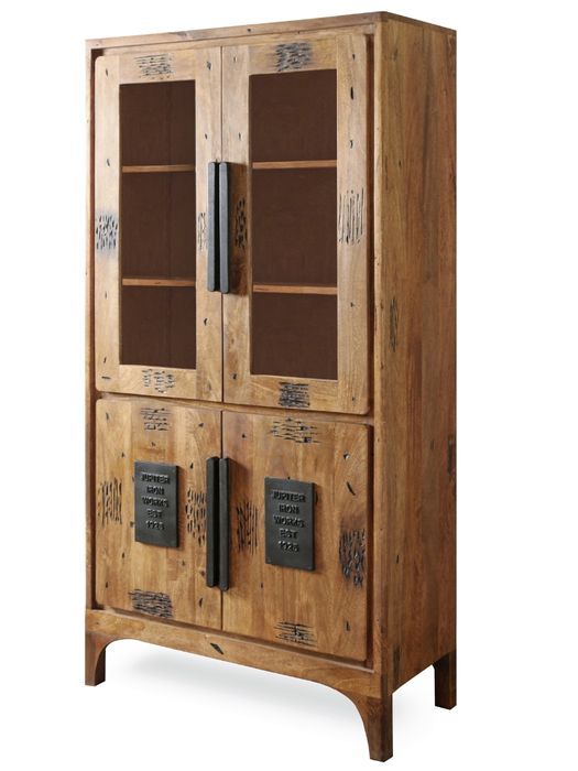 VIENNA Vitrine mit 2 Glas- / 2 Holztüren - 3 Einlegeböden VIENNA Vitrine mit 2 Glas- / 2 Holztüren - 3 Einlegeböden