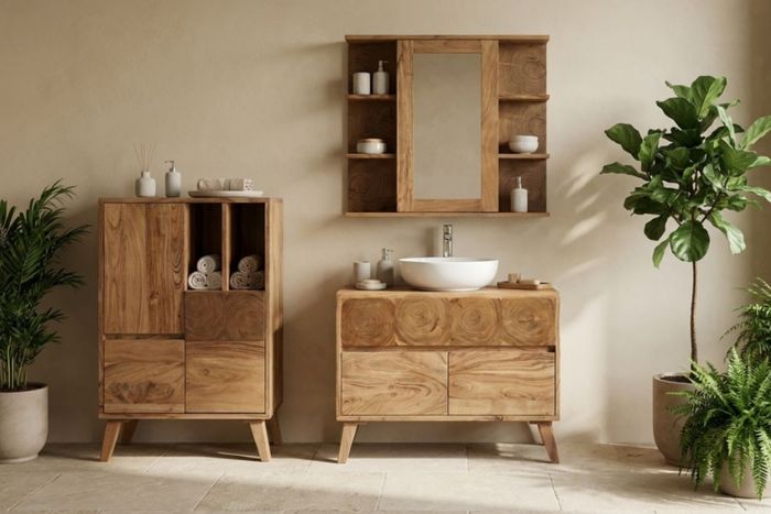 ROOT Bad Spiegelschrank mit 6 Ablagen ROOT Bad Spiegelschrank mit 6 Ablagen