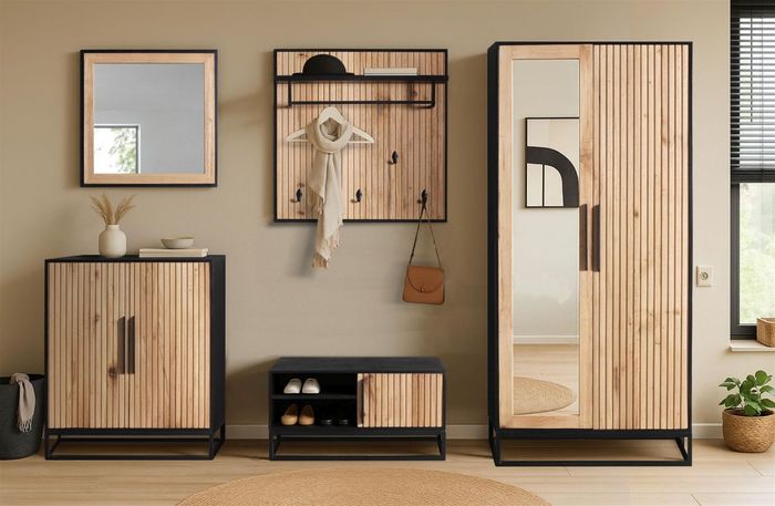 NAMIBIA Schrank mit 1 Spiegel- / 1 Holztür NAMIBIA Schrank mit 1 Spiegel- / 1 Holztür