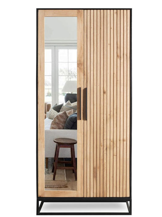 NAMIBIA Schrank mit 1 Spiegel- / 1 Holztür NAMIBIA Schrank mit 1 Spiegel- / 1 Holztür