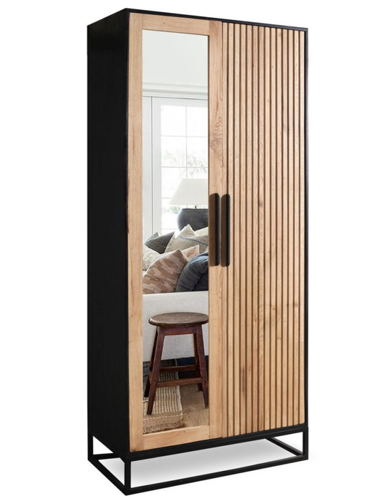NAMIBIA Schrank mit 1 Spiegel- / 1 Holztür NAMIBIA Schrank mit 1 Spiegel- / 1 Holztür