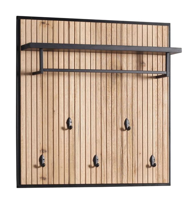 NAMIBIA Garderobe mit 1 Kleiderstange / 1 Ablage / 5 Haken NAMIBIA Garderobe mit 1 Kleiderstange / 1 Ablage / 5 Haken