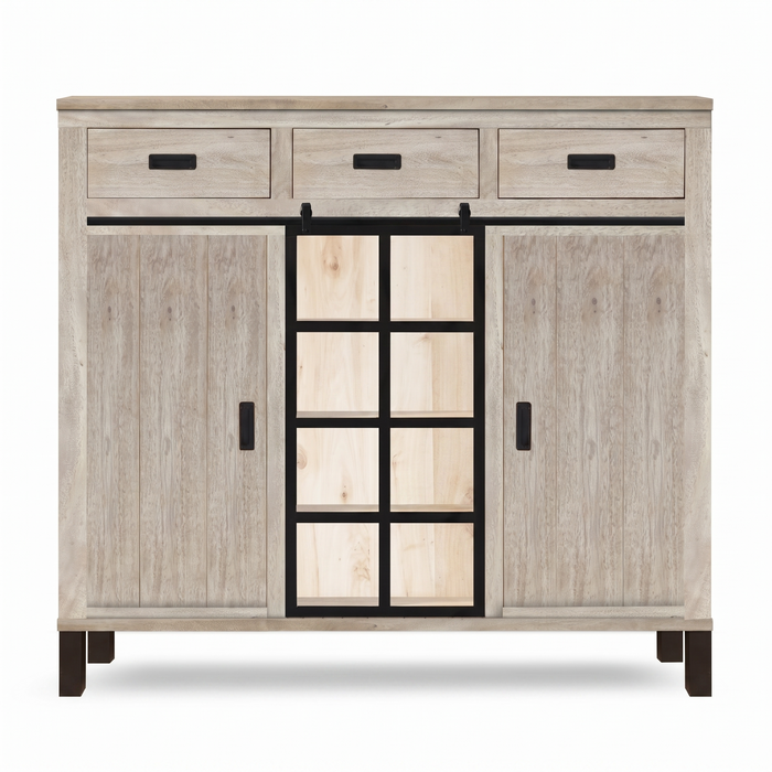 KALI Highboard 2 Türen, 1 Schiebetür, 3 Schubl. & Licht KALI Highboard 2 Türen, 1 Schiebetür, 3 Schubl. & Licht