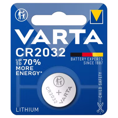 Pile de rechange pour transpondeur d'alarme Starline ou tag Bluetooth | Pile VARTA, 3 volts, CR2032