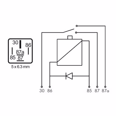 NAGARES Relais 40 Ampère mit Schutzdiode, 12 Volt