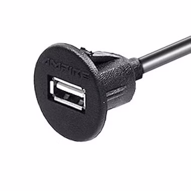 AMPIRE USB-Einbaubuchse mit 60cm Kabel