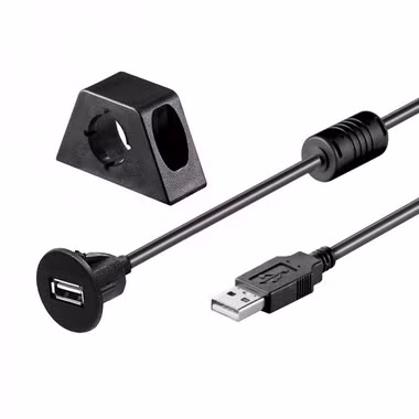 AMPIRE USB-Einbaubuchse mit 150cm Kabel