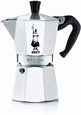 La cafetière Bialetti Moka Express en aluminium est parfaite pour camper avec la Mercedes-Benz Marco Polo