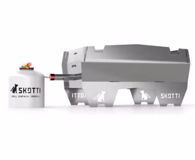 SKOTTI Grill stainless steel gas barbecue incl. gas hose with regulator & free bag