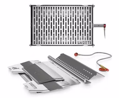 SKOTTI Grill stainless steel gas barbecue incl. gas hose with regulator & free bag
