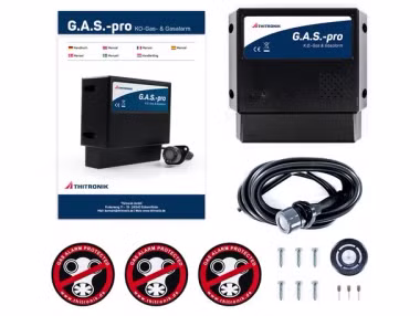 Thitronik G.A.S.-pro Détecteur de gaz à montage fixe - Connexion à la batterie en saillie