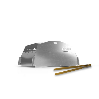 Lid for SKOTTI grill, stainless steel plug-in, oven/toast function +windscreen