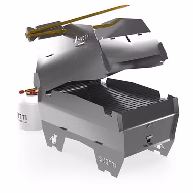 Lid for SKOTTI grill, stainless steel plug-in, oven/toast function +windscreen