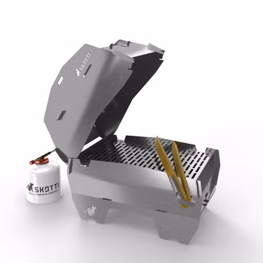 Lid for SKOTTI grill, stainless steel plug-in, oven/toast function +windscreen