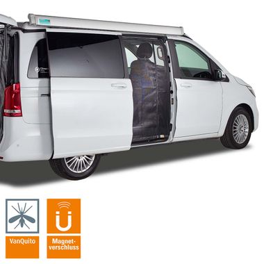 Magnet Fliegengitter / Moskitonetz mit Magnet Reißverschluss für Mercedes V Klasse, Vito, Marco Polo, Horizon, Activity Schiebetür ab BJ2014 (W447), Insektengitter für die Schiebetür - reine Magnetmontage Moskitonetz mit Magnet Reißverschluss Magnet Fliegengitter mit Magnet-Reißverschluss für Mercedes-Benz V-Klasse, Vito, Marco Polo, Horizon, Activity (W447) & Viano (W639) Schiebetür(en)