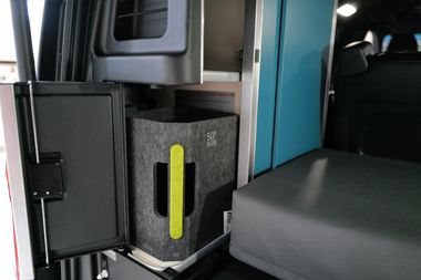 Felt storage box for the rear cupboard / gas cupboard of the Mercedes-Benz Marco Polo with kitchen (2014 - today)