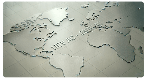 Illustrative image: 110V to 230V worldwide