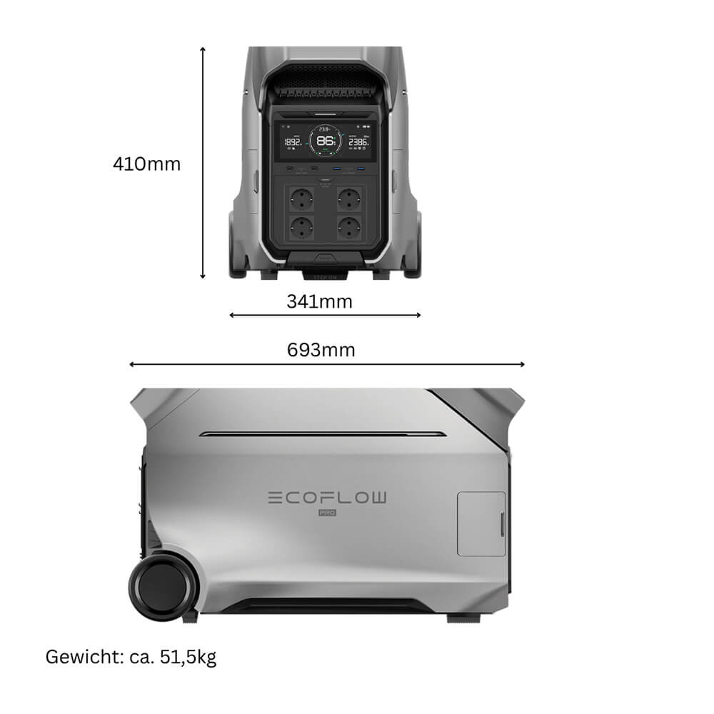 EcoFlow Delta Pro 3 LiFePo4 Power Station 4,096Wh | EFD521 | 4,000