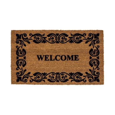 Coco Design Kokosmatte Türmatte Fußmatte 004 Welcome 45 x 75 cm