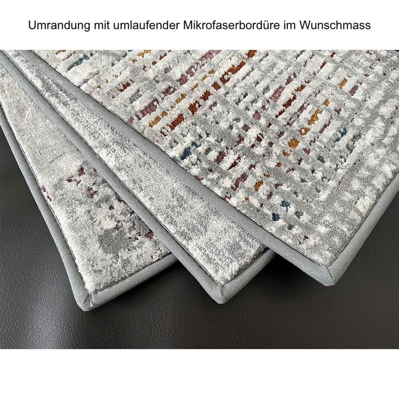 Teppich Trentino Des. 212 Rauten Grau/Bunt 099