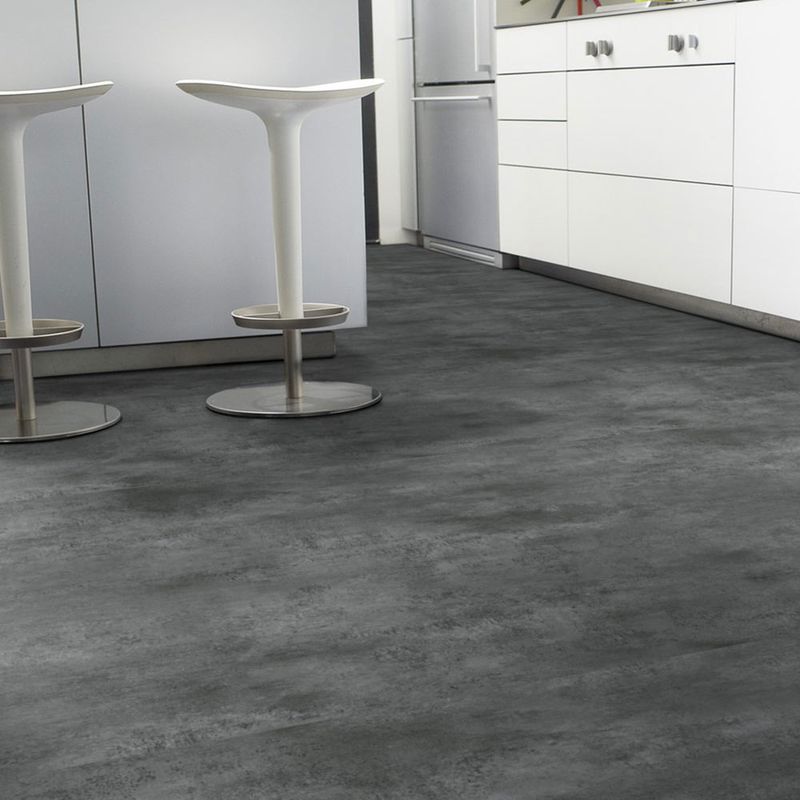 livingfloor® PVC Bodenbelag Beton Optik Grau 3m Breite, Länge variabel Meterware