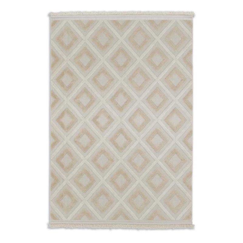 Schöner Wohnen Outdoor Teppich Summer Des.225 Quadrate Beige 006