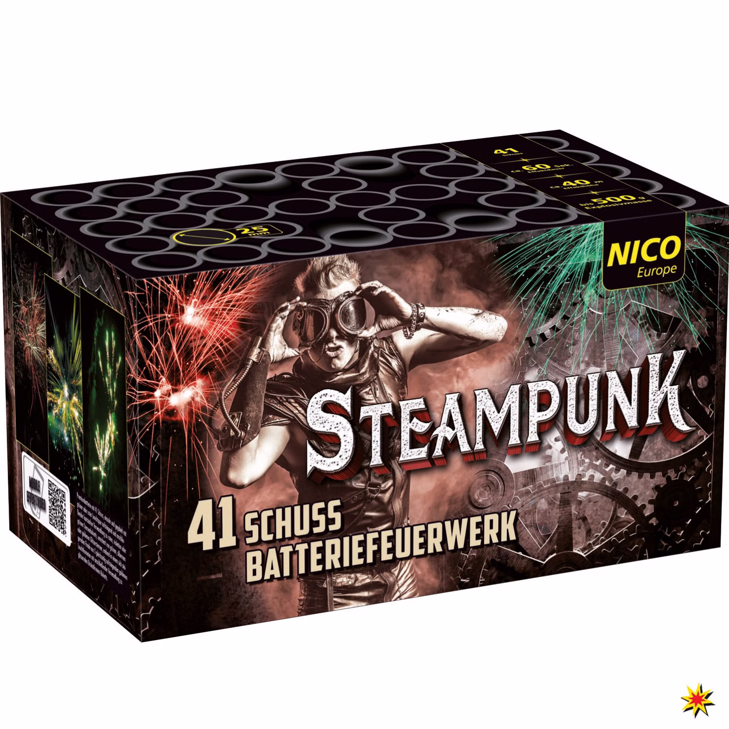 Feuerwerk Batterie Steampunk 41 Schuss Für Silvester und andere Anlässe Feuerwerk Batterie Steampunk 41 Schuss Für Silvester und andere Anlässe