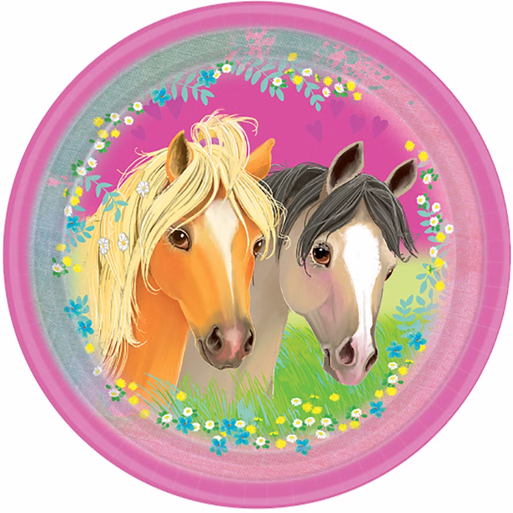 Pferde Party-Set Kindergeburtstag Deluxe Best Friends 76 Teile Party-Geschirr Tiermotive Pferde Pony rosa Mädchen Tischdeko Mottoparty Pferde Party-Set Kindergeburtstag Deluxe Best Friends 76 Teile Party-Geschirr Tiermotive Pferde Pony rosa Mädchen Tischdeko Mottoparty