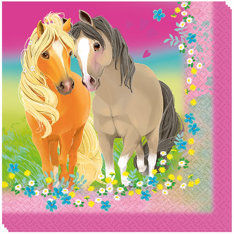 Pferde Party-Set Kindergeburtstag Deluxe Best Friends 76 Teile Party-Geschirr Tiermotive Pferde Pony rosa Mädchen Tischdeko Mottoparty Pferde Party-Set Kindergeburtstag Deluxe Best Friends 76 Teile Party-Geschirr Tiermotive Pferde Pony rosa Mädchen Tischdeko Mottoparty
